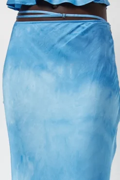 Fluid Skirt in Maya Blue Tie Dye
