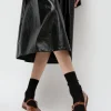 Fu-Tabi Mary Jane in Brown Faux Croc