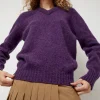 Future Memories V Neck Sweater in Lavender