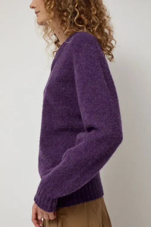 Future Memories V Neck Sweater in Lavender