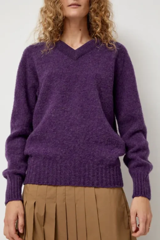 Future Memories V Neck Sweater in Lavender