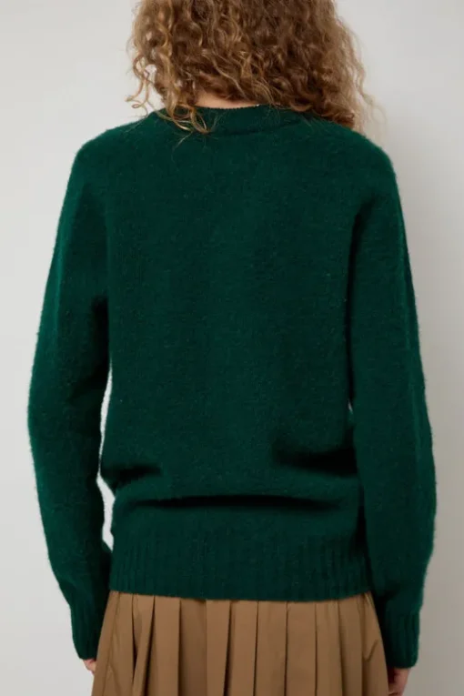 Future Memories V Neck Sweater in Forest