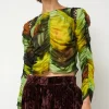 Gathered Delilah Top in Melting Bloom