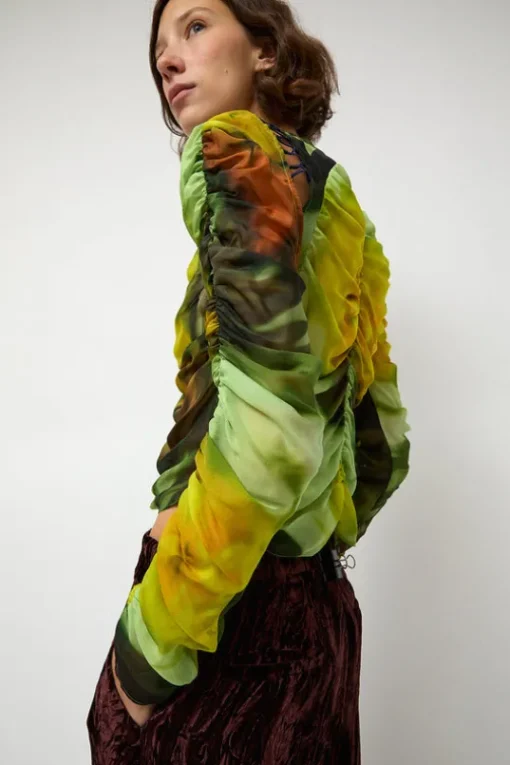 Gathered Delilah Top in Melting Bloom