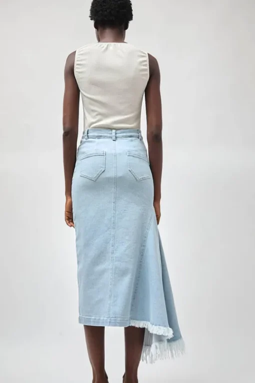 Gloria Skirt in Washed Light Blue
