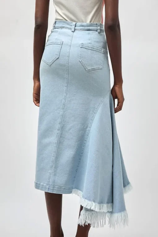 Gloria Skirt in Washed Light Blue