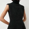Handknit Peplum Shell in Ink