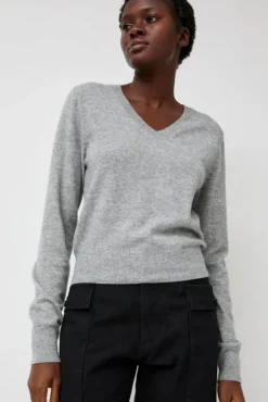 Hany Cashmere Knit in Gray