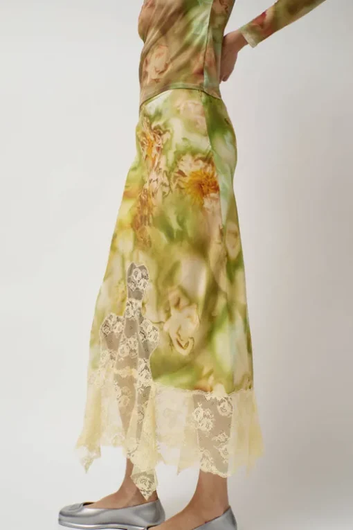 Hiss Skirt in Sage Molten Floral