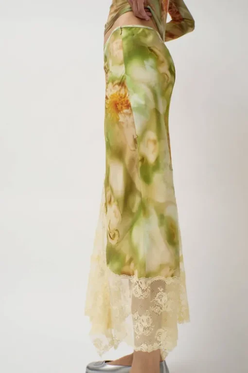 Hiss Skirt in Sage Molten Floral