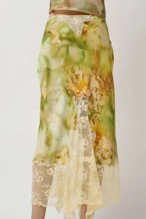 Hiss Skirt in Sage Molten Floral