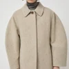 Hourglass Half Coat in Beige