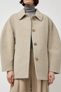 Hourglass Half Coat in Beige