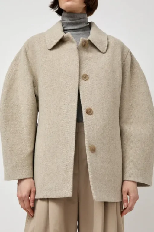 Hourglass Half Coat in Beige