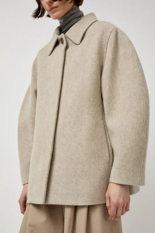 Hourglass Half Coat in Beige