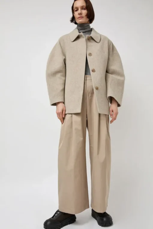 Hourglass Half Coat in Beige