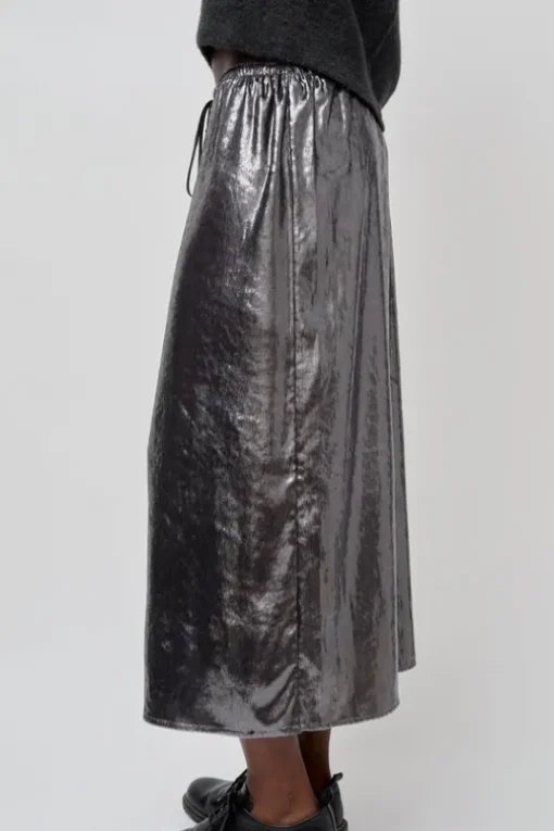 Inez Skirt in Silver Pony Hair