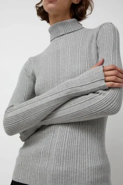Inner Pleats Pola Knit in Grey