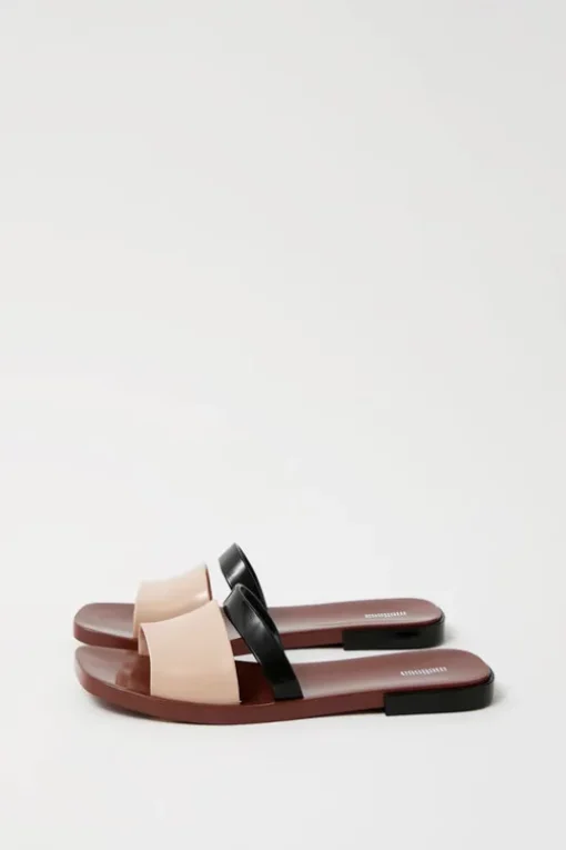 Ivy Slide in Brown and Beige