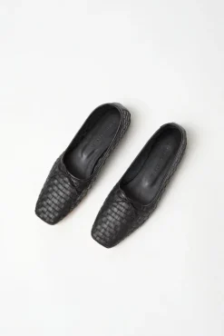 Jada Woven Ballet Flat in Black
