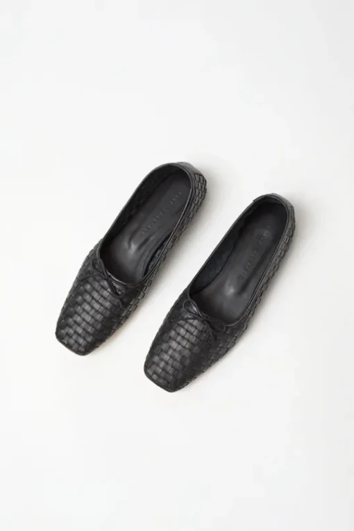 Jada Woven Ballet Flat in Black