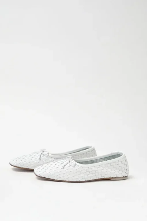 Jada Woven Ballet Flat in White