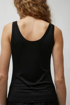 Jersey Scoop Tank in Black