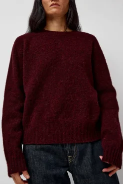 Jets Crew Knit in Red Wizard