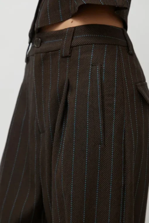 Kent Pant in Brown Stripe