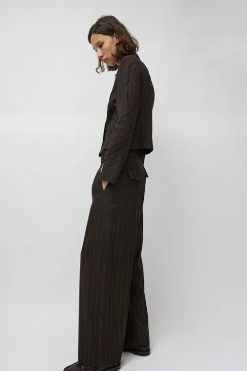 Kent Pant in Brown Stripe
