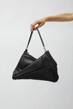 Knit Twisterette Bag in Black