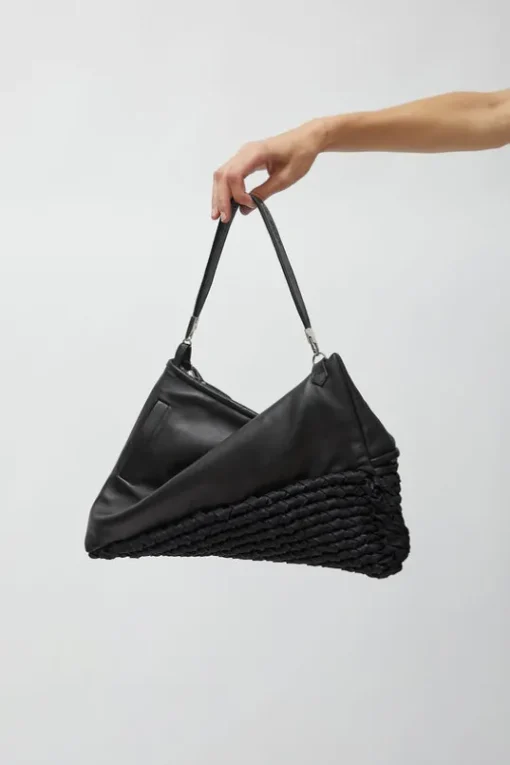 Knit Twisterette Bag in Black