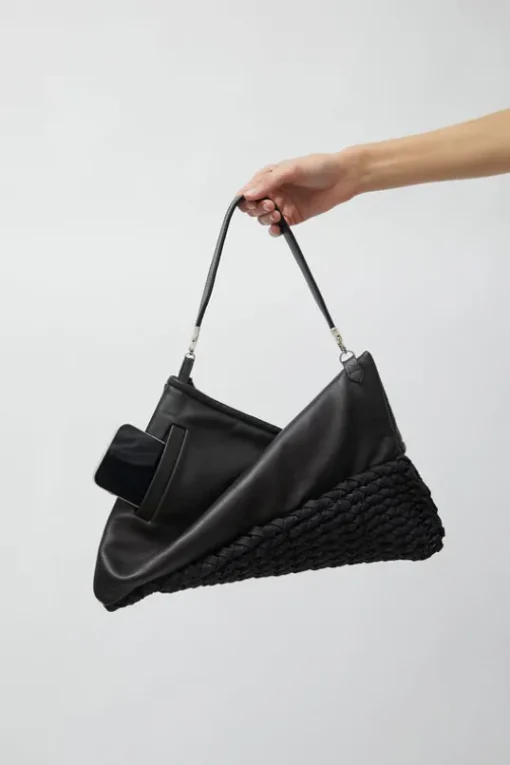 Knit Twisterette Bag in Black