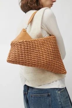 Knit Twisterette Bag in Natural Brown