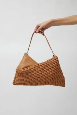 Knit Twisterette Bag in Natural Brown