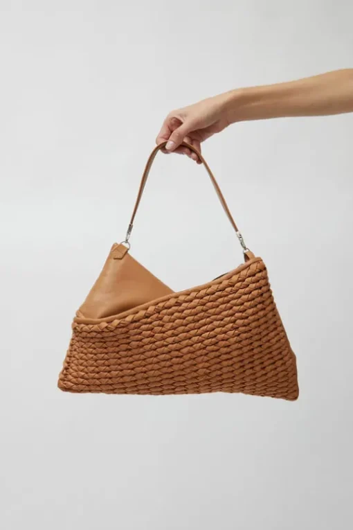 Knit Twisterette Bag in Natural Brown