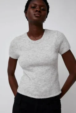 Kotte Alpaca Short Sleeve Knit in Gray