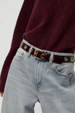 La Grande Keller Crispy Belt in Crispy Cerise Noire