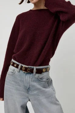 La Grande Keller Crispy Belt in Crispy Cerise Noire
