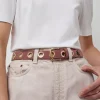 La Grande Keller Velours Belt in Brown Rose