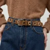 La Grande Keller Velours Belt in Tobacco