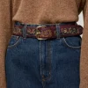 La Hydra Chic Belt in Kanin and Bordeaux
