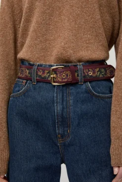 La Hydra Chic Belt in Kanin and Bordeaux