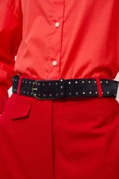 La Smala Velours Belt in Bleu Universe