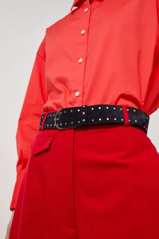 La Smala Velours Belt in Bleu Universe
