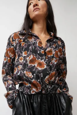 Lana Top in Gold Roses