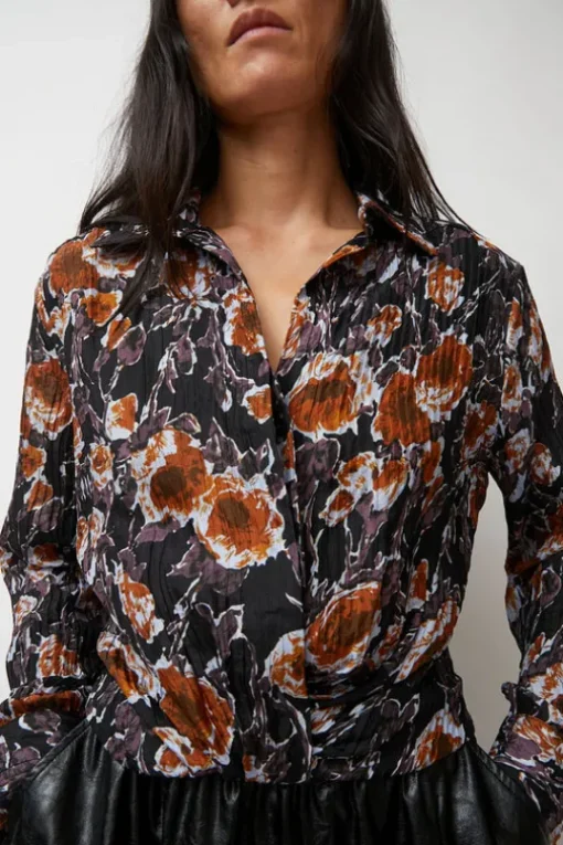 Lana Top in Gold Roses