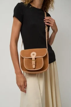 Le Flavin Velours Bag in Crepi and Caramel