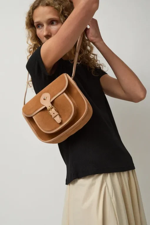 Le Flavin Velours Bag in Crepi and Caramel