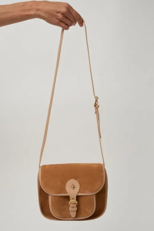 Le Flavin Velours Bag in Crepi and Caramel